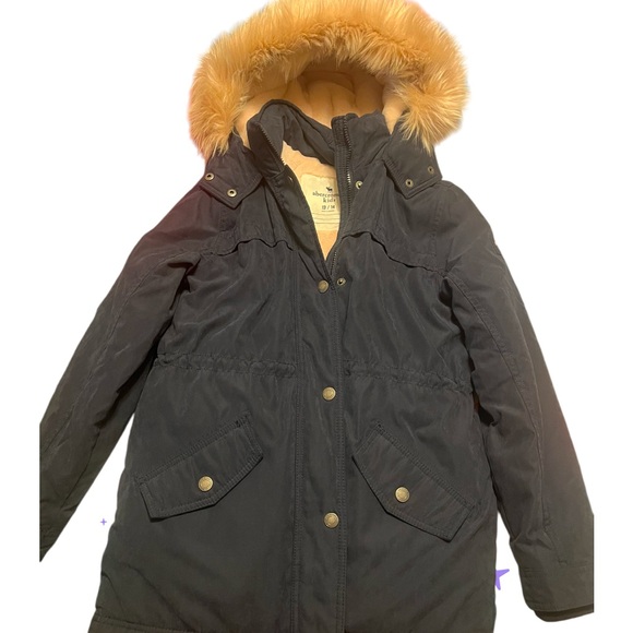 Abercrombie Kids Blue and Pink Puffer Jacket with Hood - Picture 2 of 15